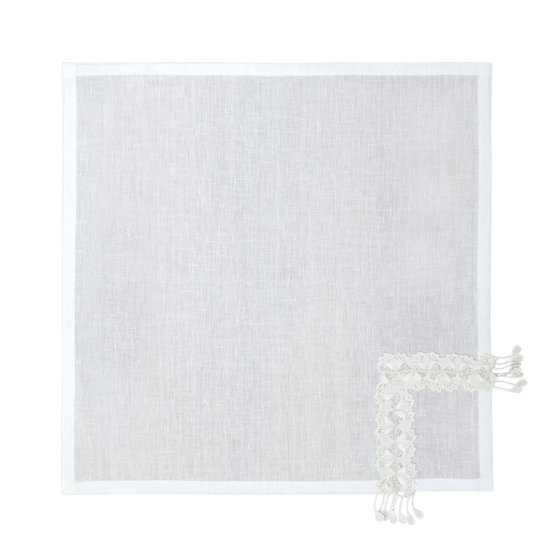 Hand Crochet Napkins 18" x 18" | Set of 4-zoom-