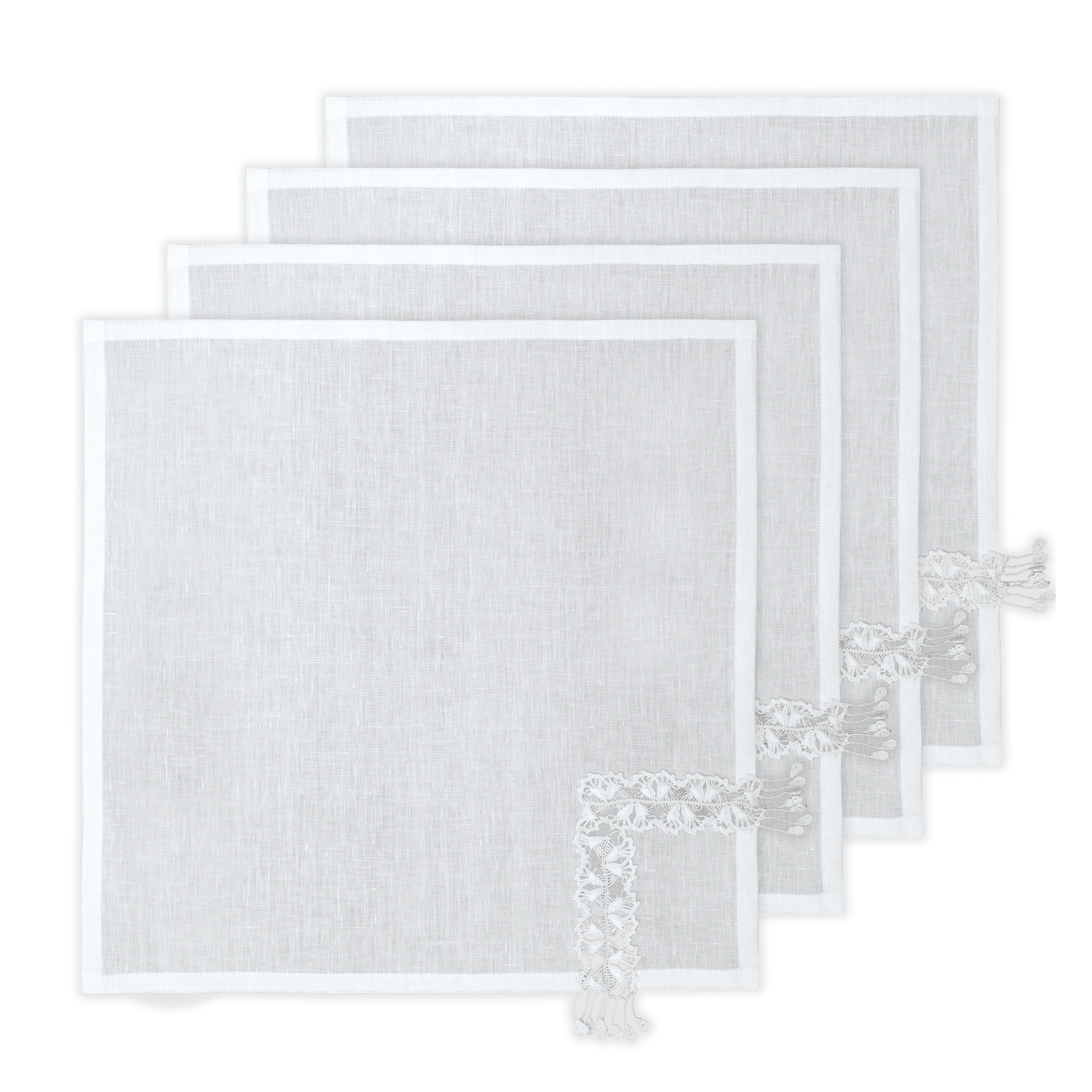 Hand Crochet Napkins 18" x 18" | Set of 4-zoom-1