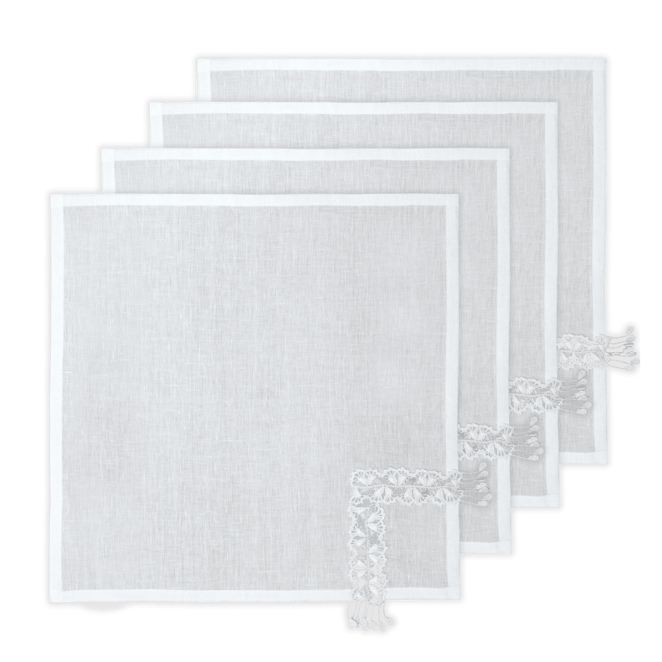 Hand Crochet Napkins 18" x 18" | Set of 4 - Aware House - Neem Crafts -