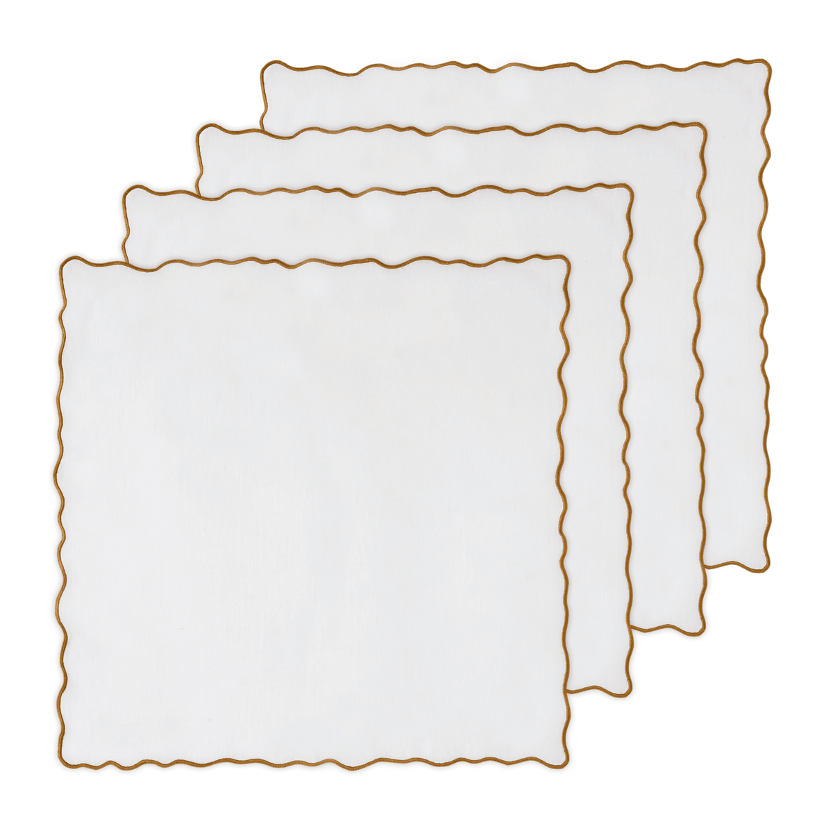 Hand Embroidered Circular Elegance Napkins | Set of 4-1