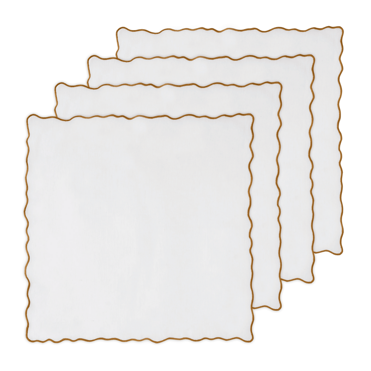 Hand Embroidered Circular Elegance Napkins | Set of 4 - Aware House - Neem Crafts -