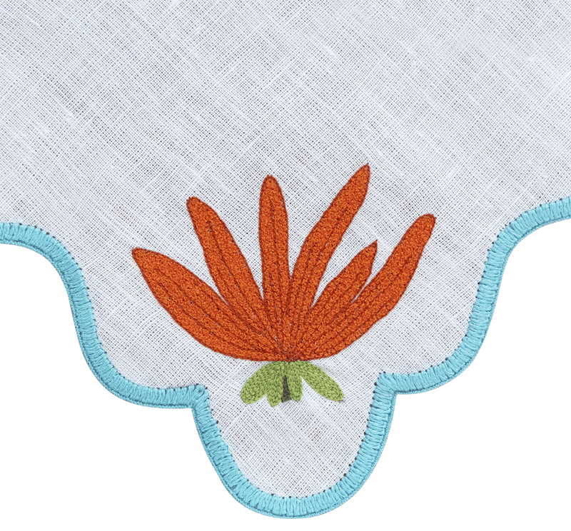 Hand Embroidered Modar Petal Napkins | Set of 4-zoom-