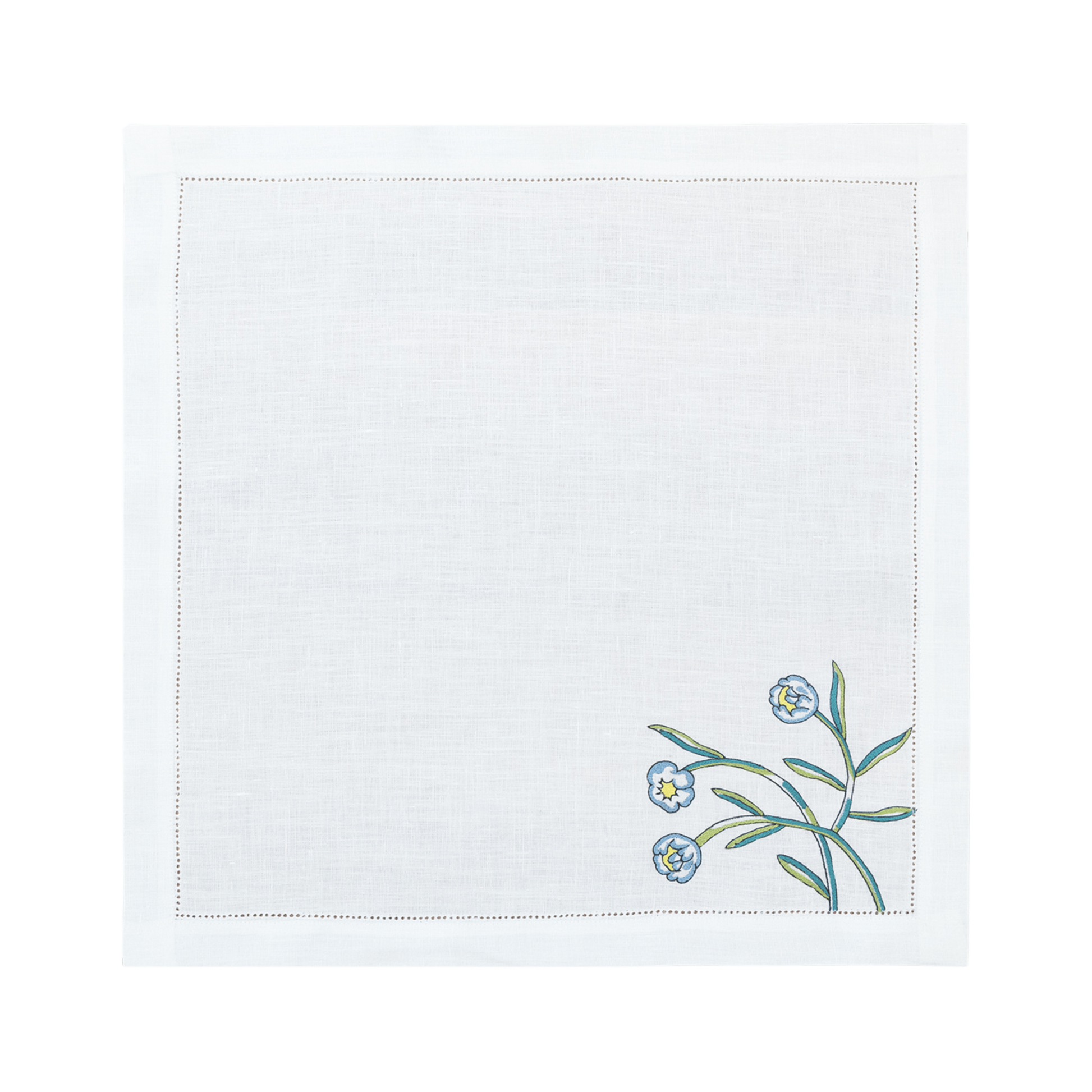 Hand Embroidered Floral Fresco Napkins | Set of 4-3