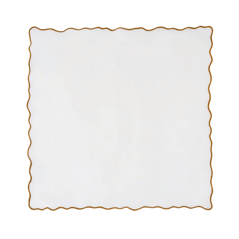 Hand Embroidered Circular Elegance Napkins | Set of 4-zoom-
