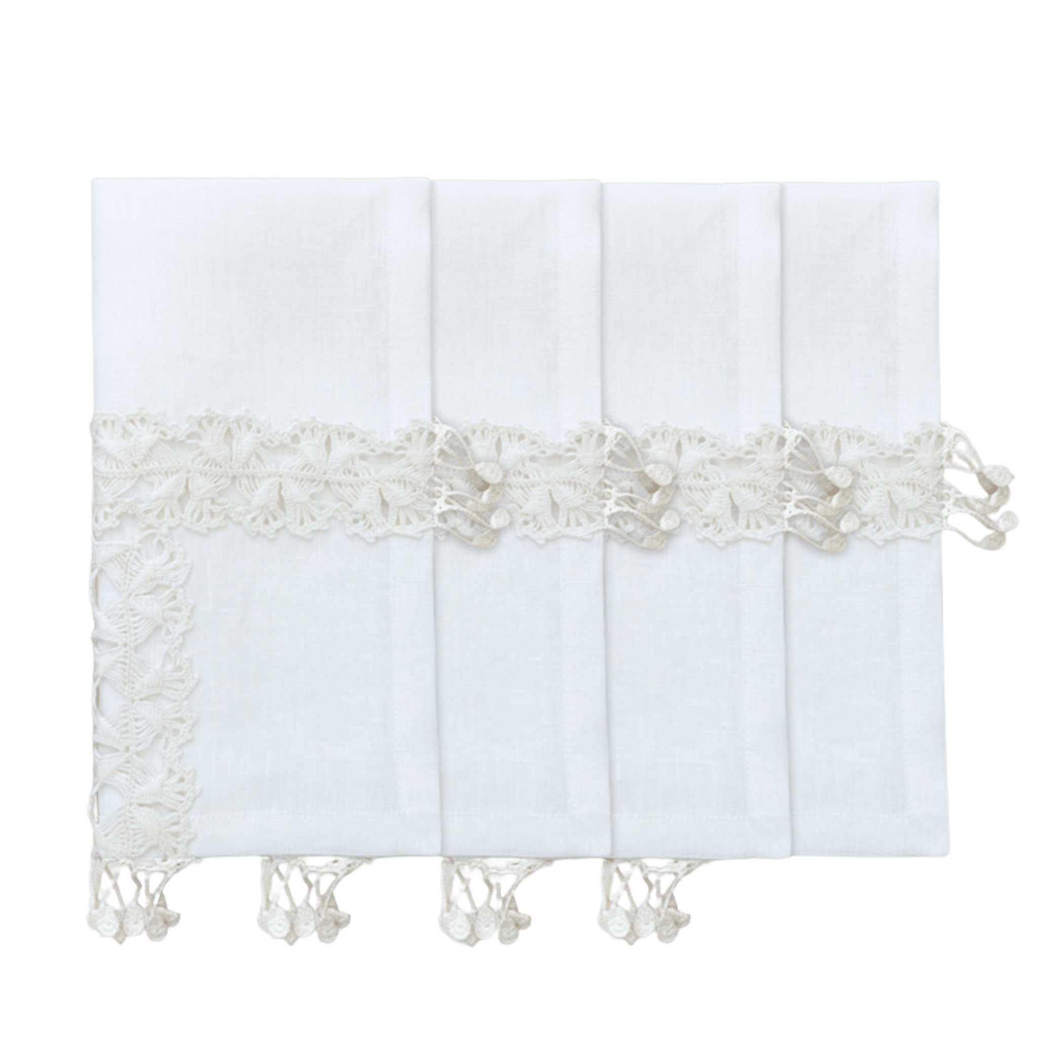 Hand Crochet Napkins 18" x 18" | Set of 4 - Aware House - Neem Crafts -