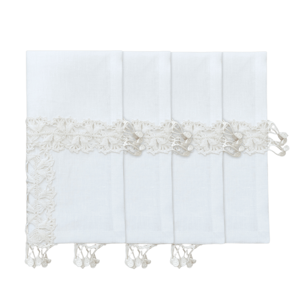 Hand Crochet Napkins 18" x 18" | Set of 4 - Aware House - Neem Crafts -