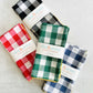 Gingham Check Cloth Napkins | Set of Four