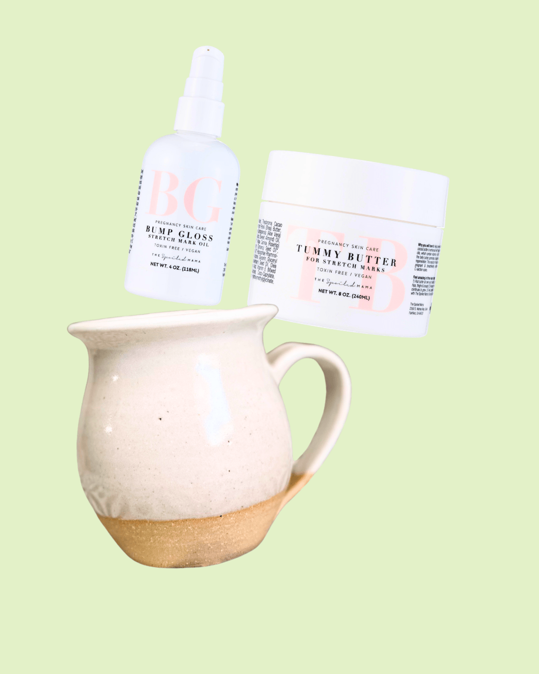 The New Mom Bundle 3 | Stretch Mark Treatment Kit & Mug - Aware House