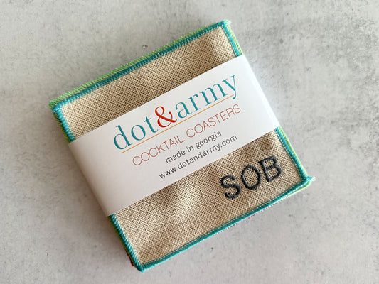 Colorful Sweary Cocktail Coasters | Set of 8