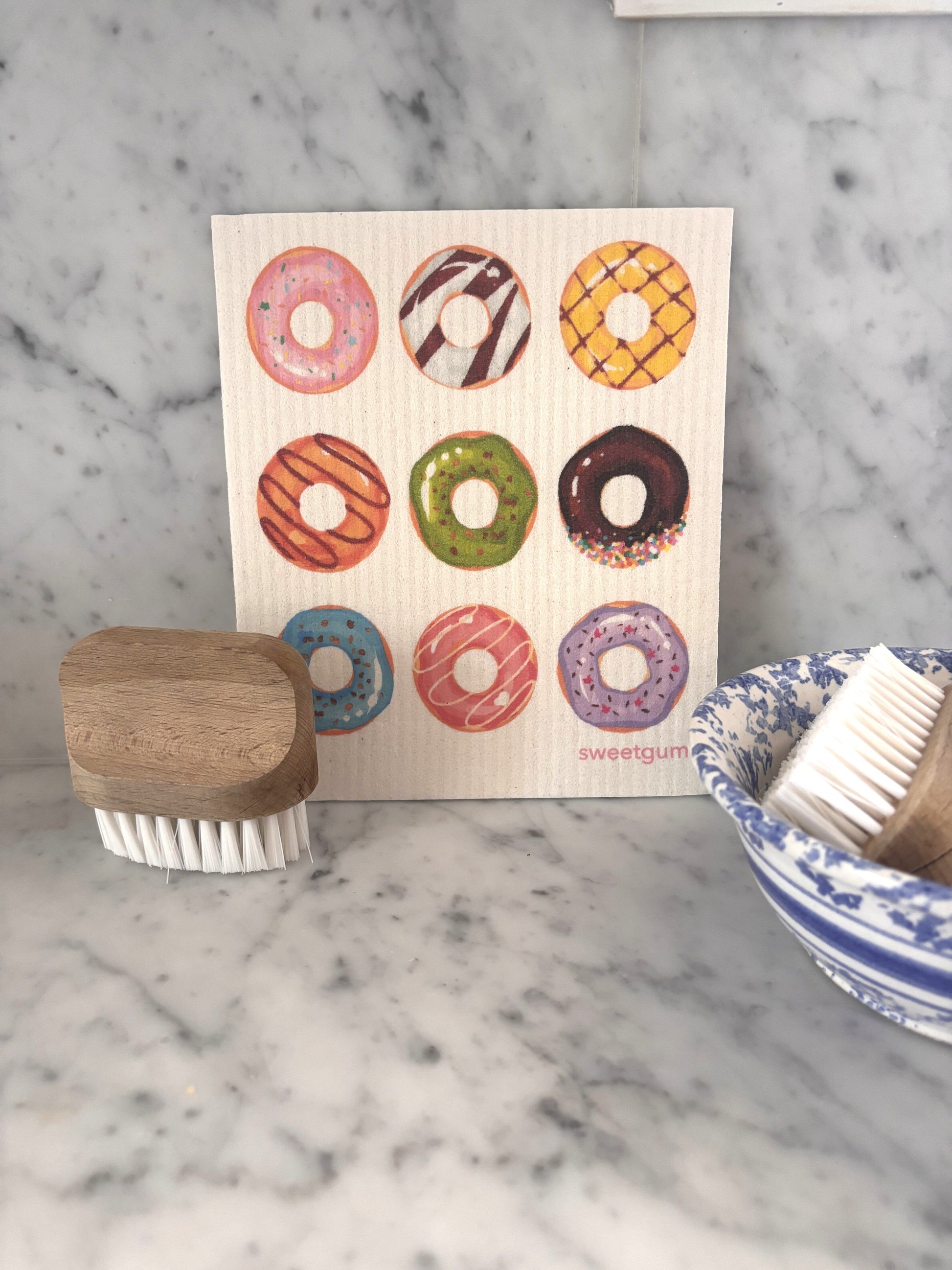 Nine Donuts Swedish Dishcloth-3