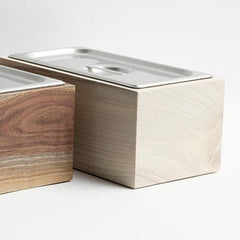 Countertop Compost Bin – Noaway© in Walnut Wood & Stainless Steel - Aware House