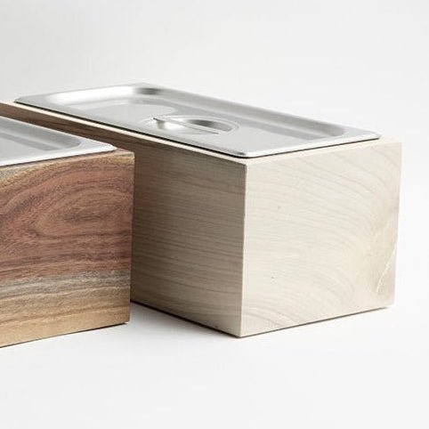 Countertop Compost Bin – Noaway© in Walnut Wood & Stainless Steel - Aware House