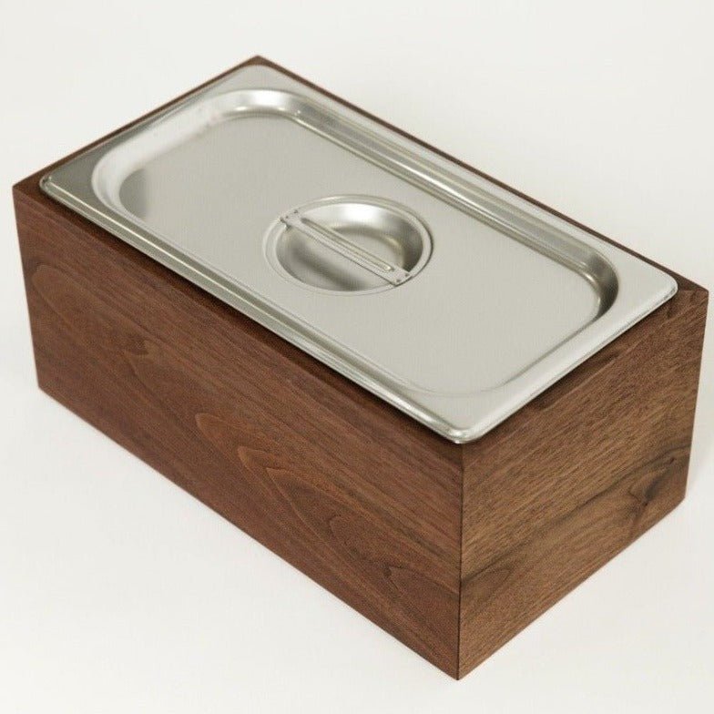 Countertop Compost Bin – Noaway© in Walnut Wood & Stainless Steel-zoom-
