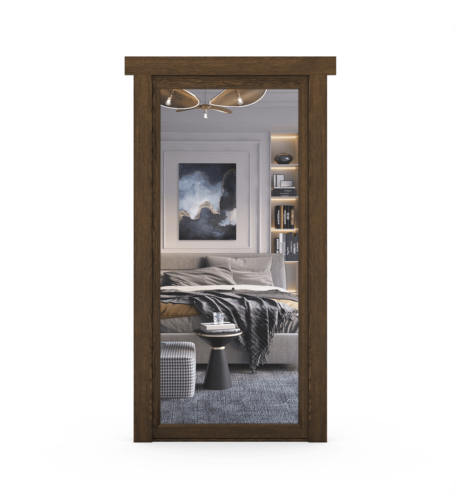 Hidden Oak Mirror Door-zoom-3