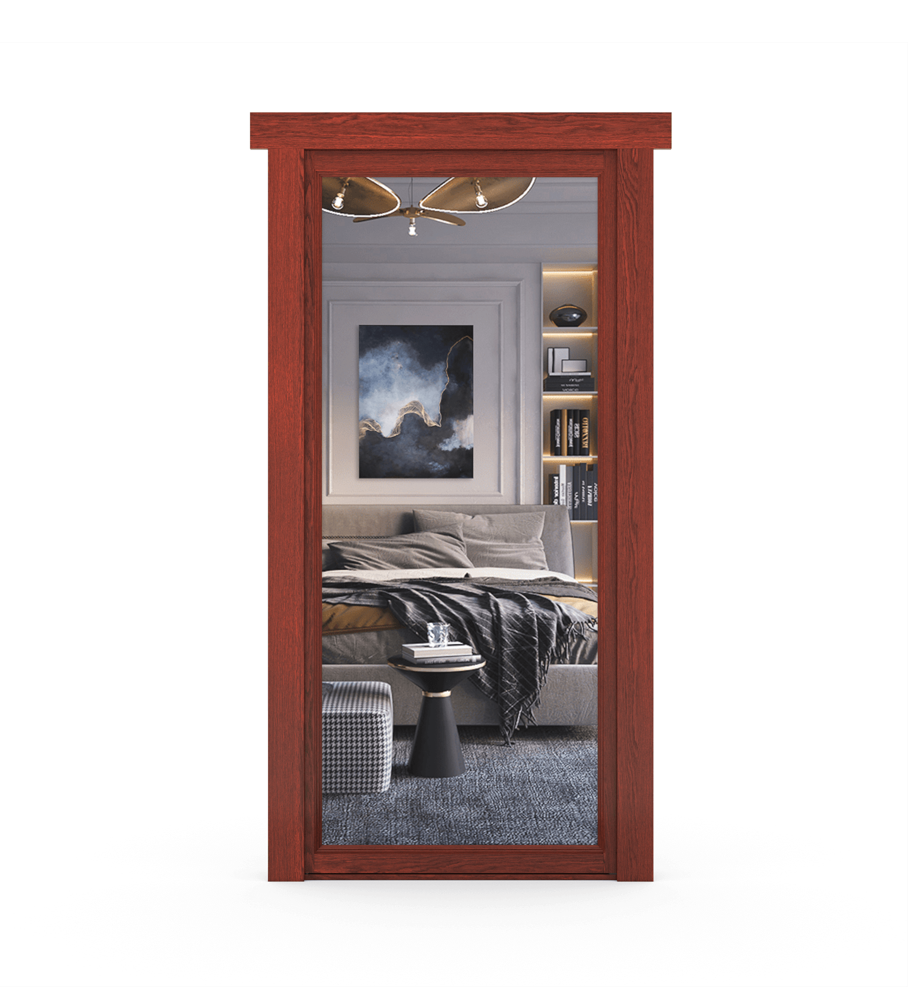 Hidden Oak Mirror Door-zoom-4