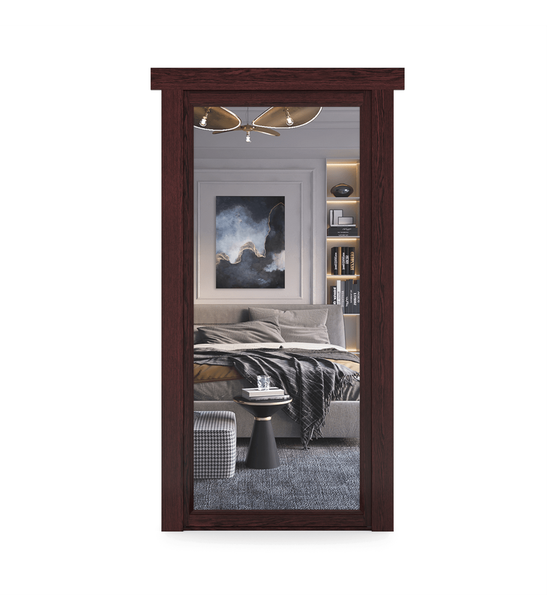 Hidden Oak Mirror Door-6