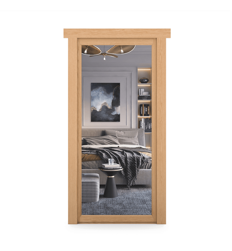 Hidden Oak Mirror Door-zoom-