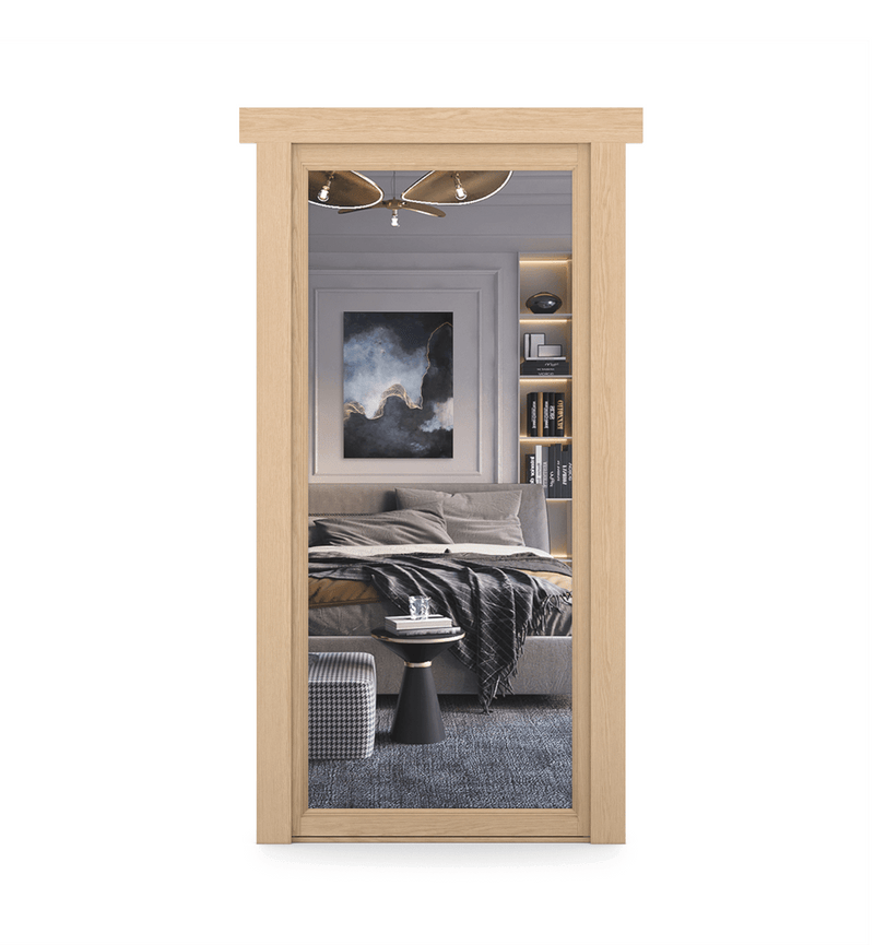 Hidden Oak Mirror Door-zoom-