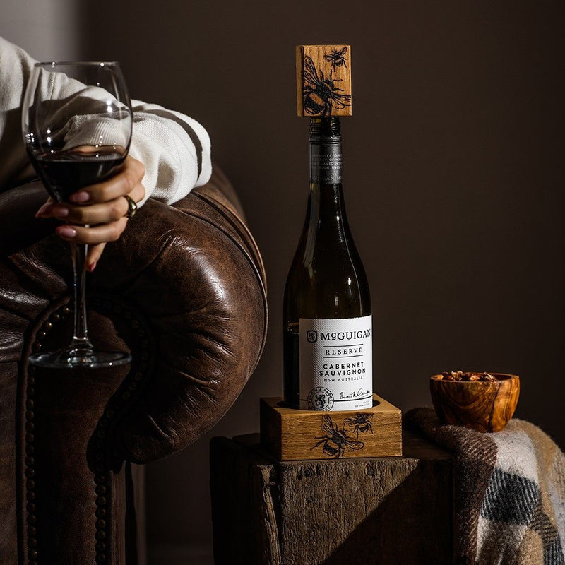 Scottish Oak Wine Bottle Coaster-zoom-