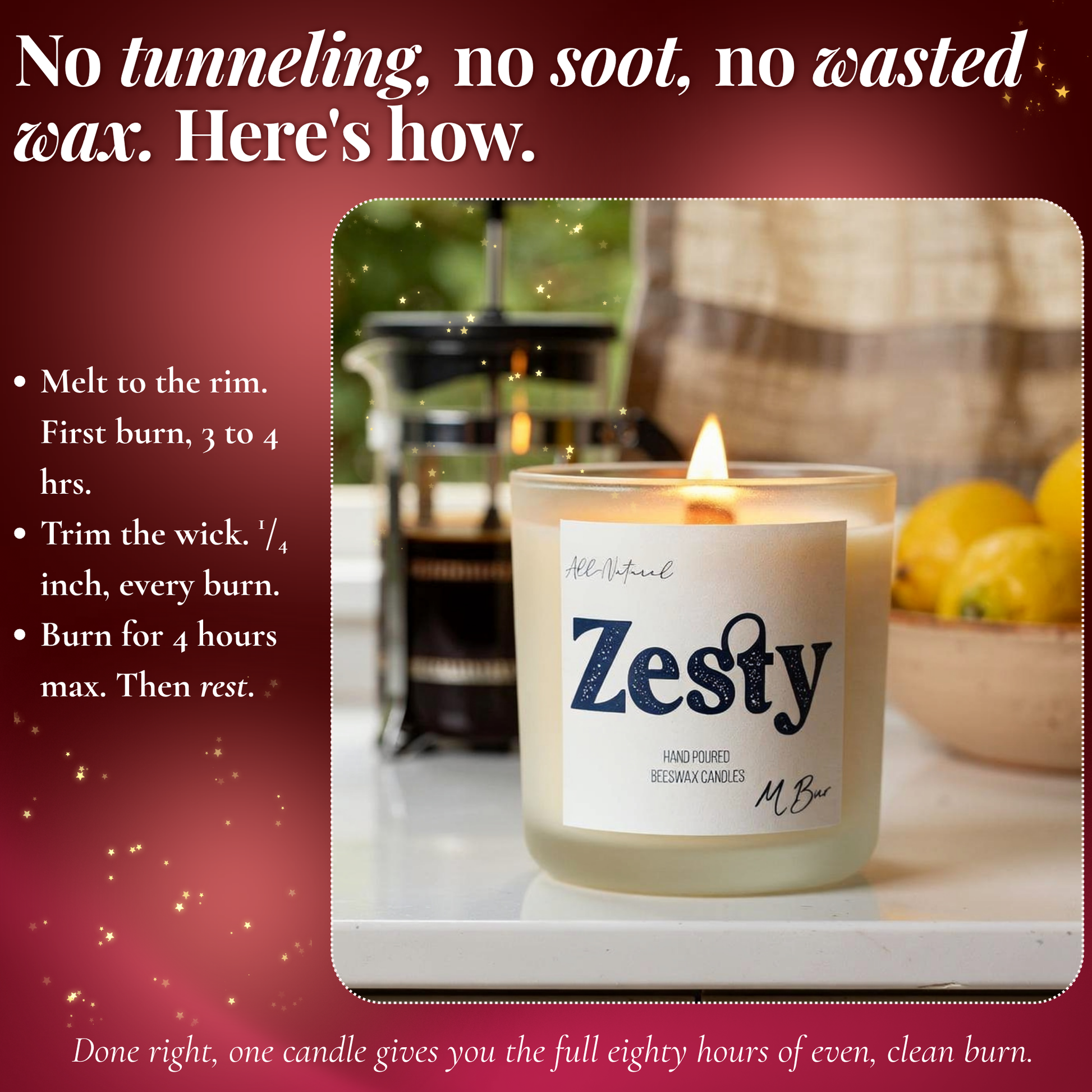 Zesty Beeswax Beeswax Candle-7
