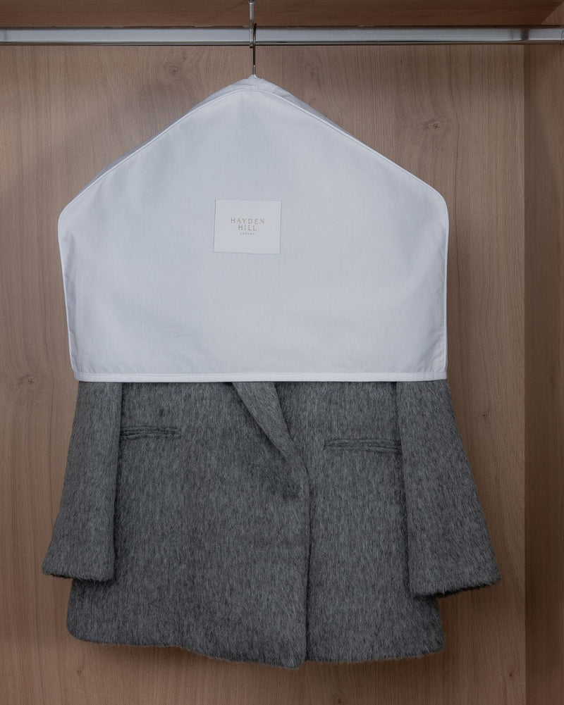 Organic Cotton Shoulder Dust Covers | Set of 3 in White-zoom-