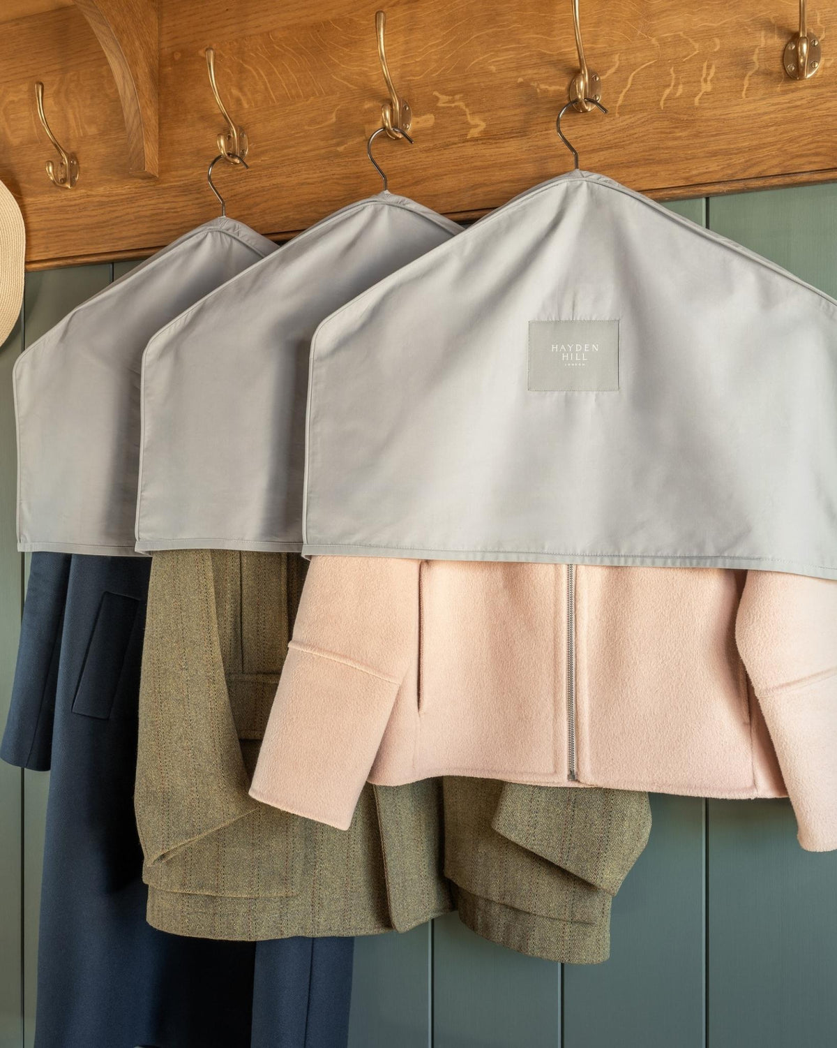 Organic Cotton Shoulder Dust Covers | Set of 3 in Gray