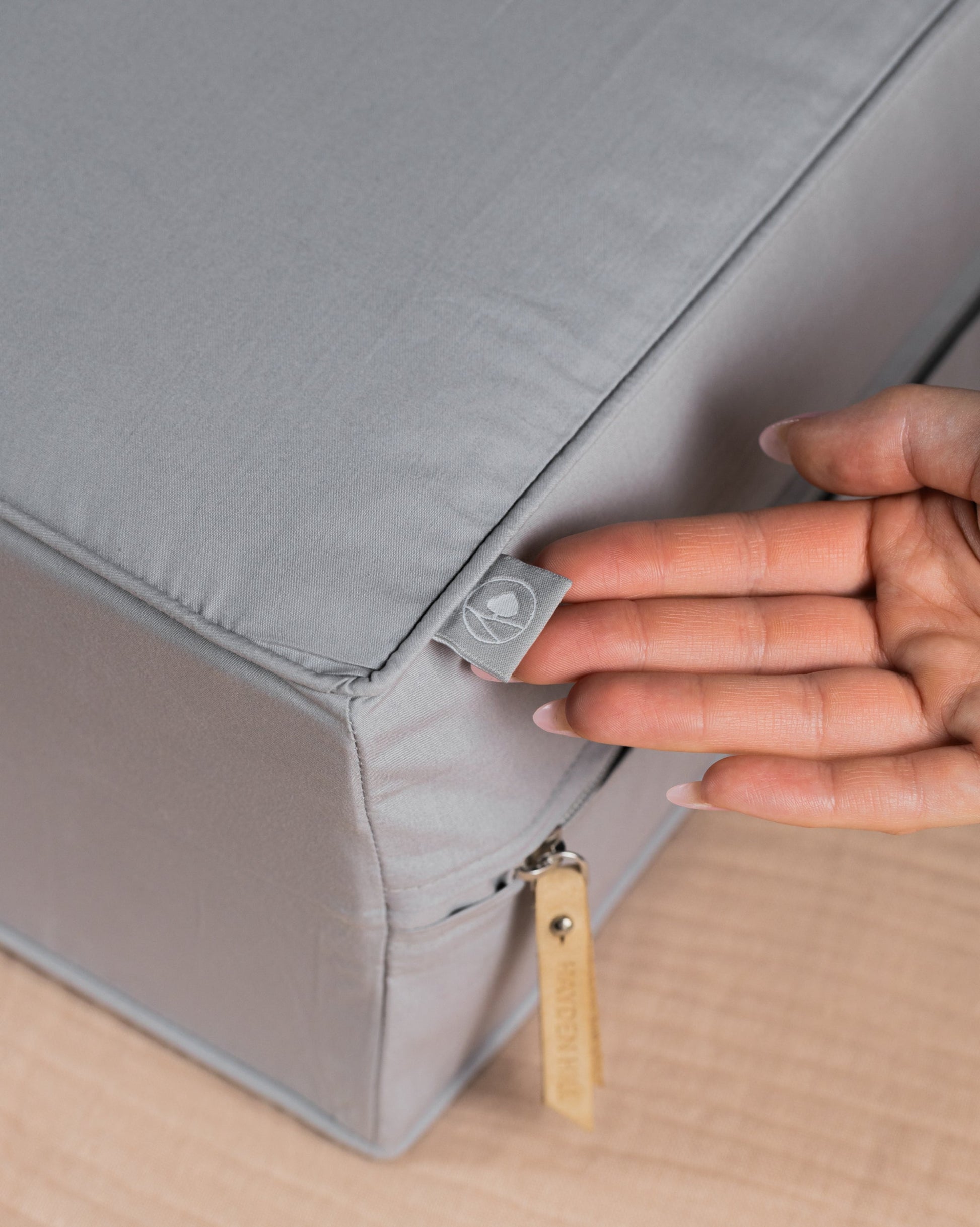 Double Extra Large Organic Cotton Storage Bag | Gray-4