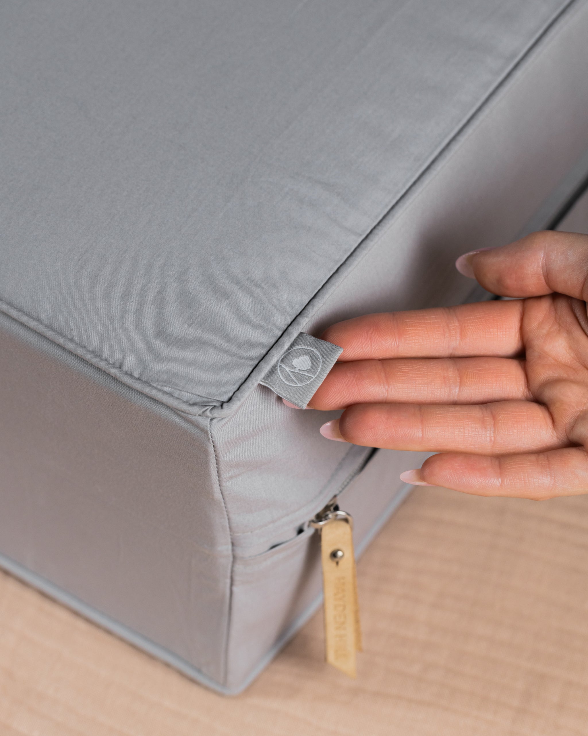 Double Extra Large Organic Cotton Storage Bag | Gray-zoom-4