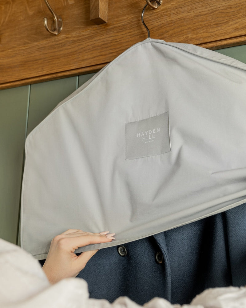 Organic Cotton Shoulder Dust Covers | Set of 3 in Gray-zoom-