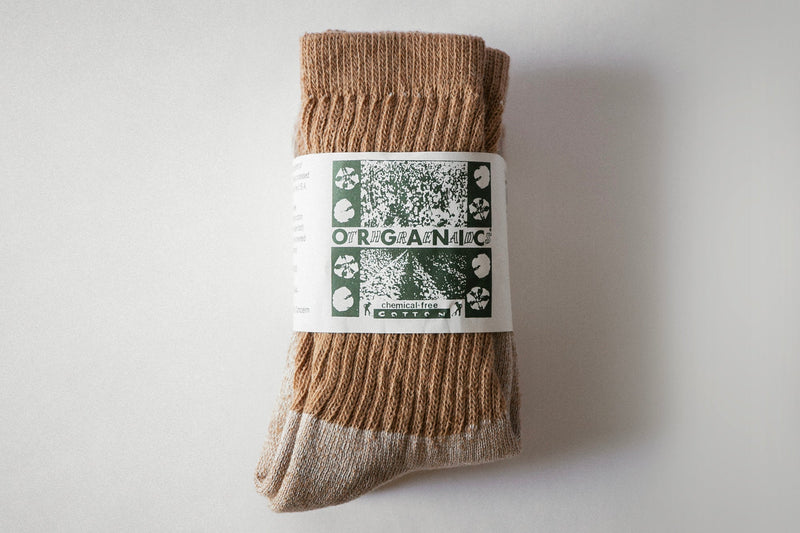 Organic Cotton Socks in Buffalo Brown | Pack of Three-zoom-