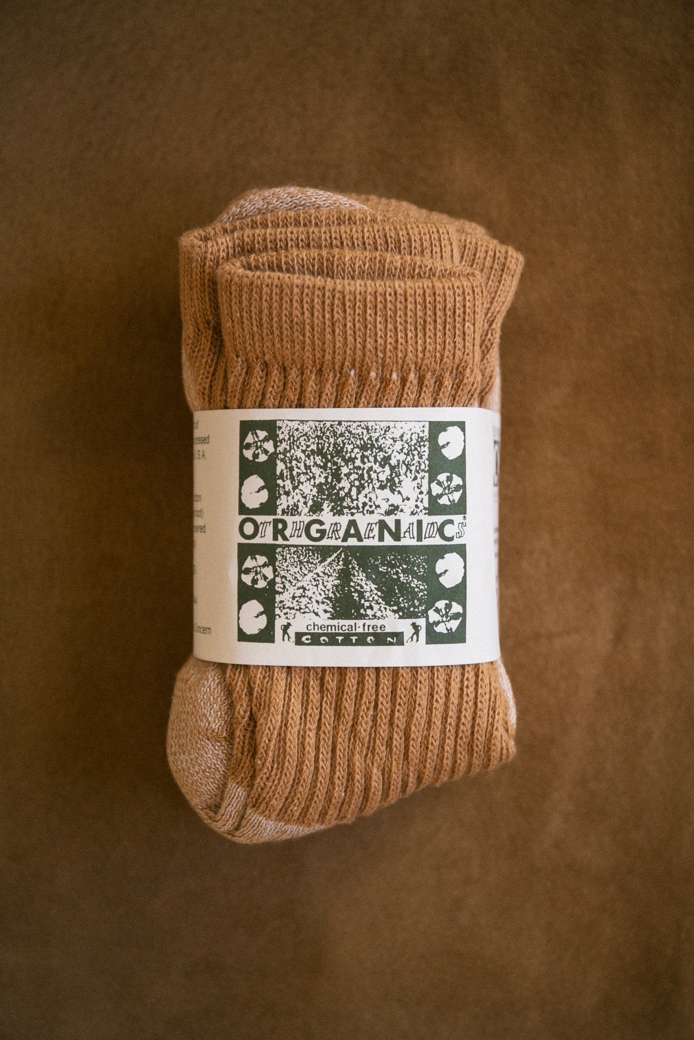 Organic Cotton Socks in Buffalo Brown | Pack of Three