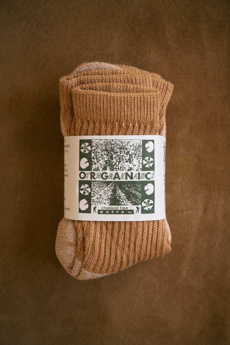 Organic Cotton Socks in Buffalo Brown | Pack of Three-zoom-