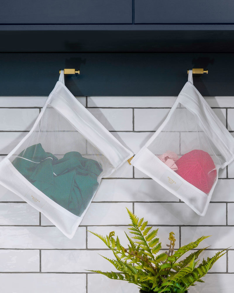Organic Cotton Wash Bags for Delicates | Set of 2 | White-zoom-