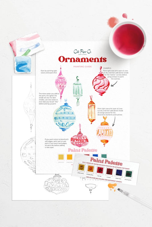 Pre-order! Ornaments Watercolor Painting Kit