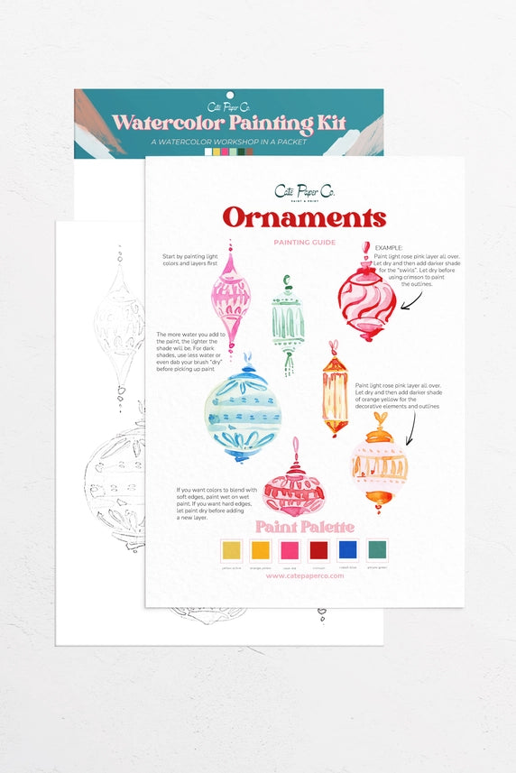 Pre-order! Ornaments Watercolor Painting Kit