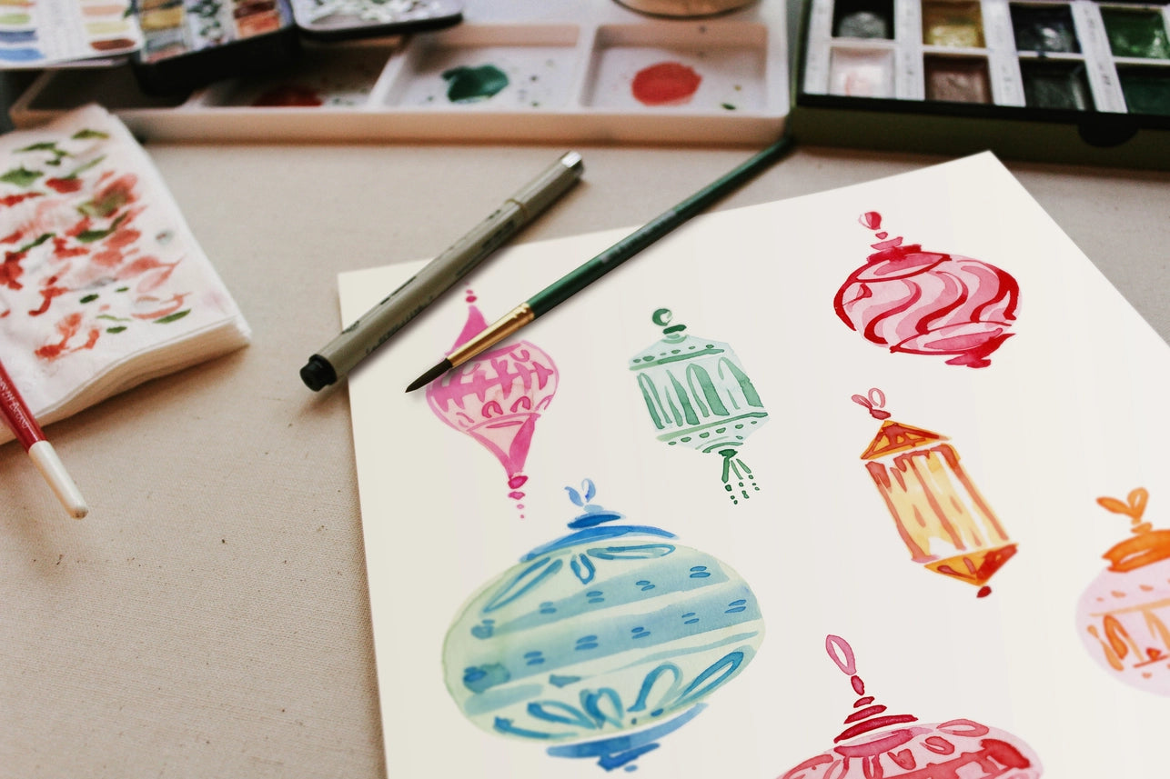 Ornaments Watercolor Painting Kit-zoom-1