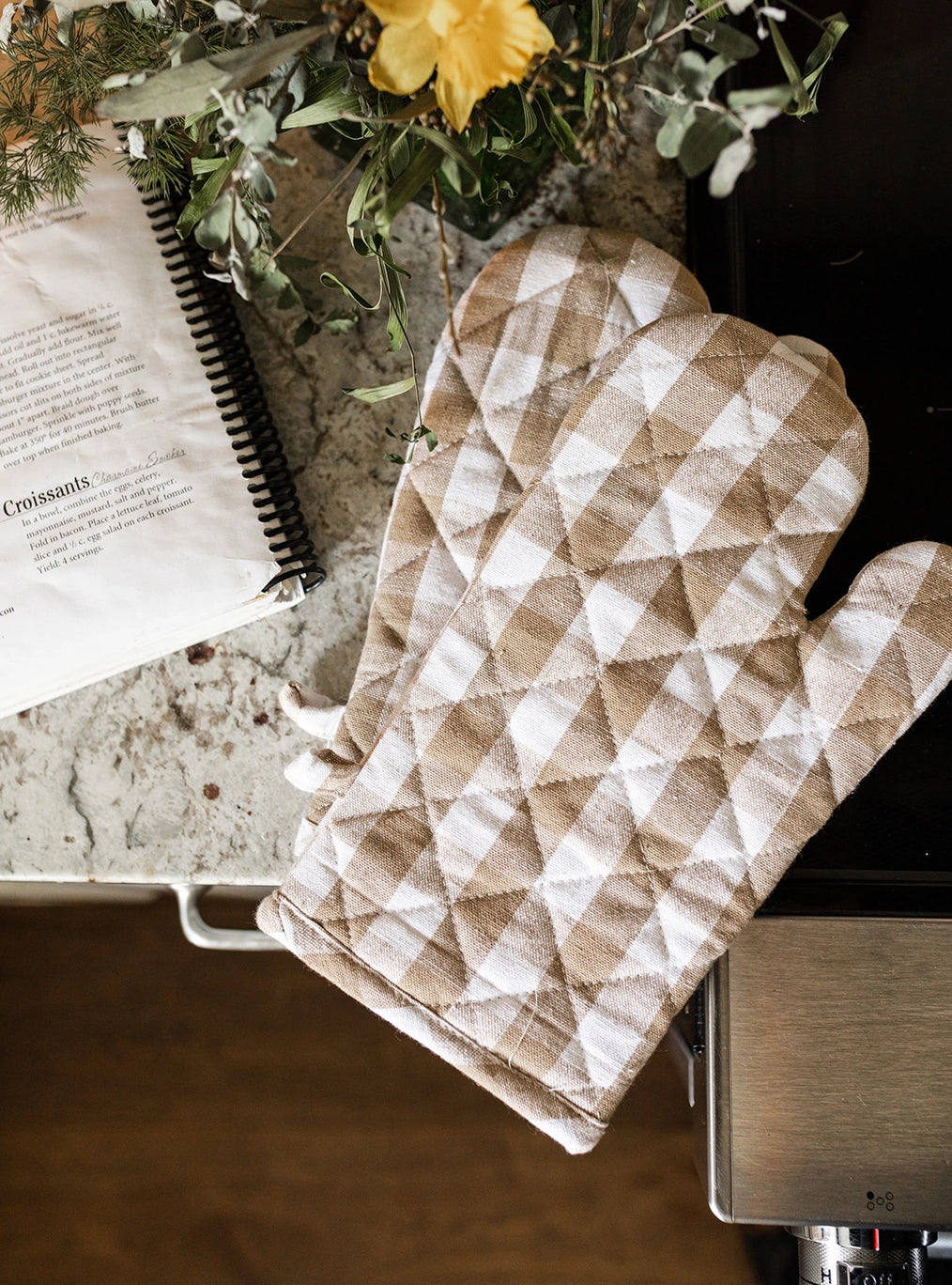 The Checkered Oven Mitts