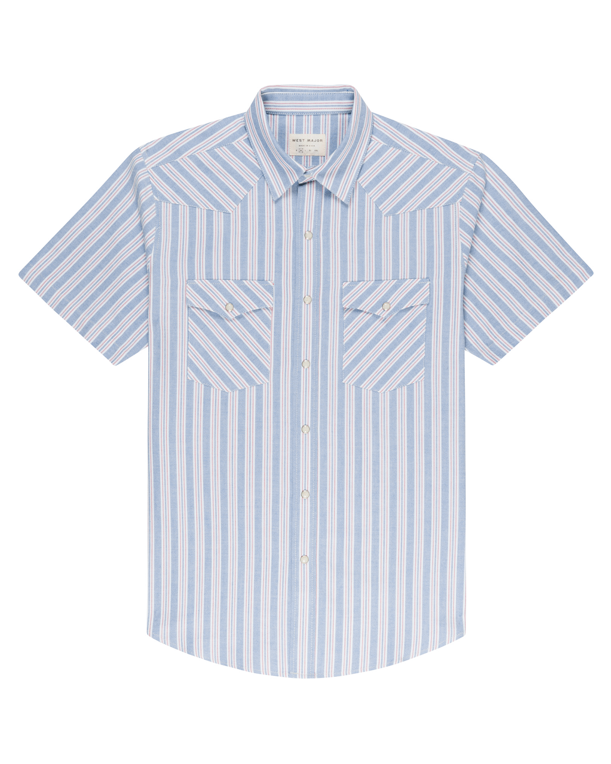 Oxford Red Blue Stripe Men's Shirt