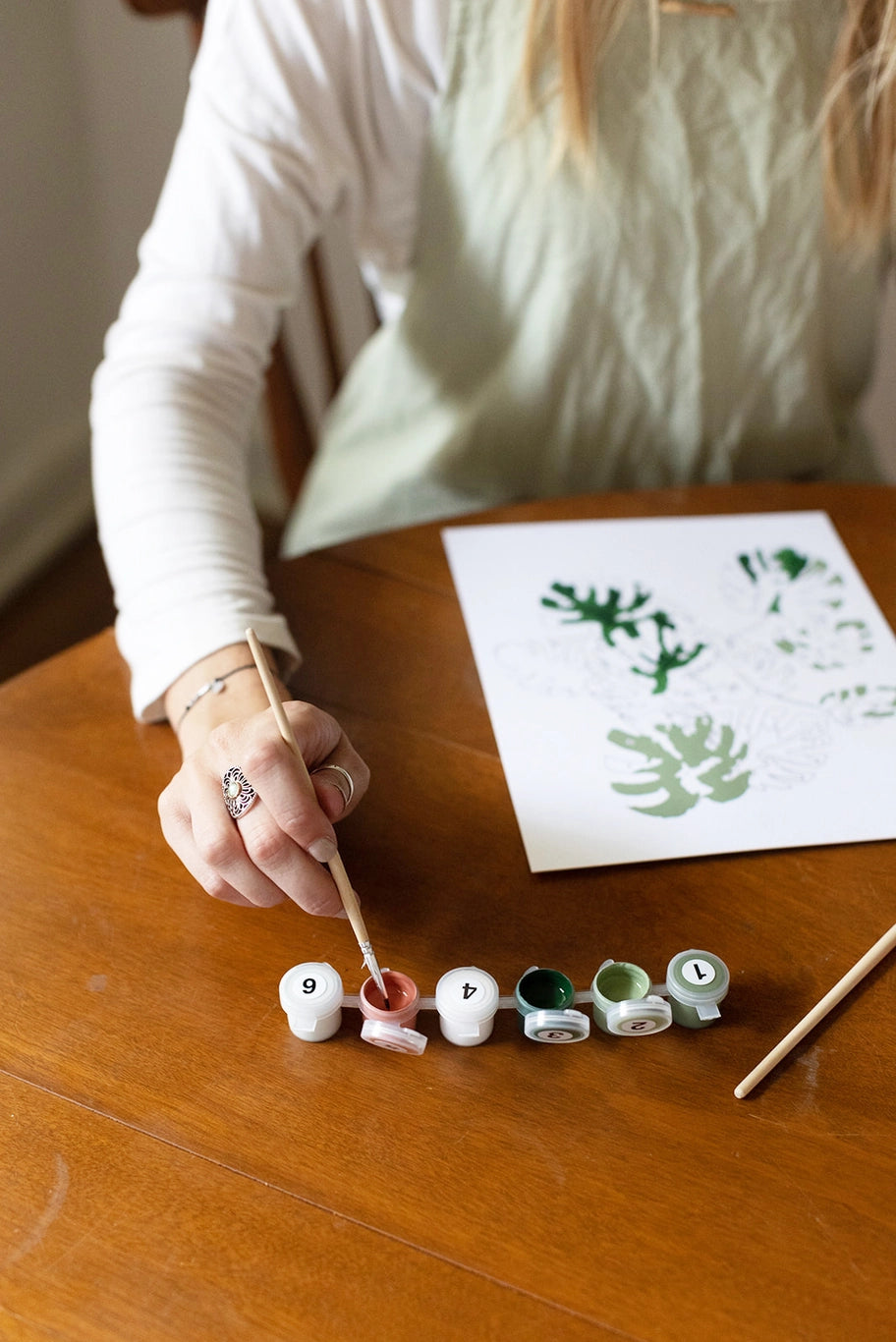 Winter Greenery Paint-By-Numbers Kit