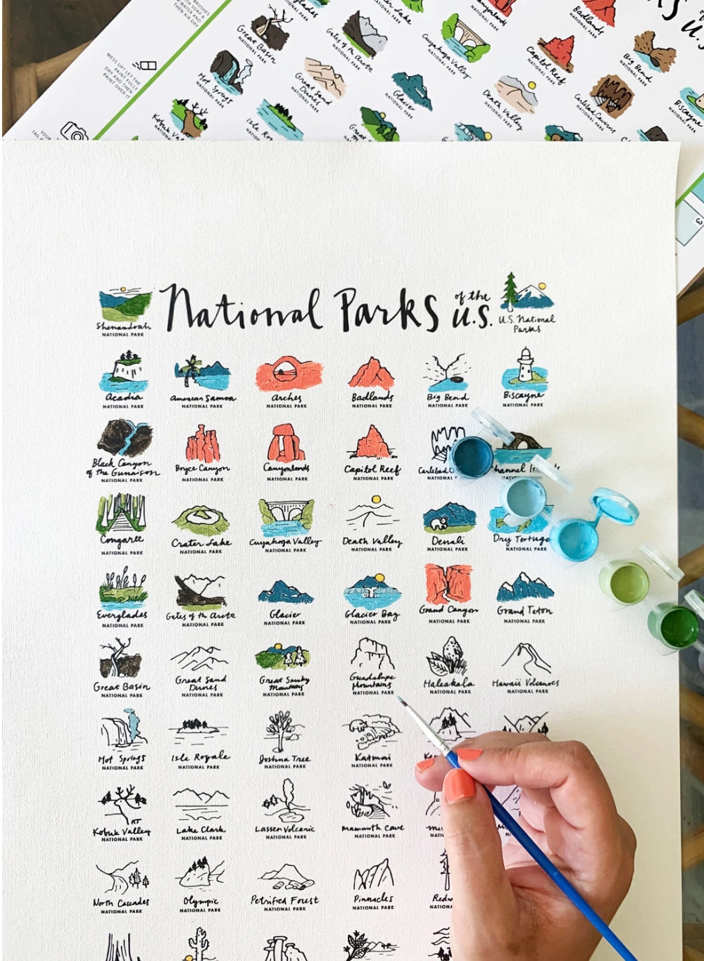 National Parks Paint By Numbers Kit