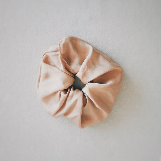 Peachy Mulberry Silk Scrunchie