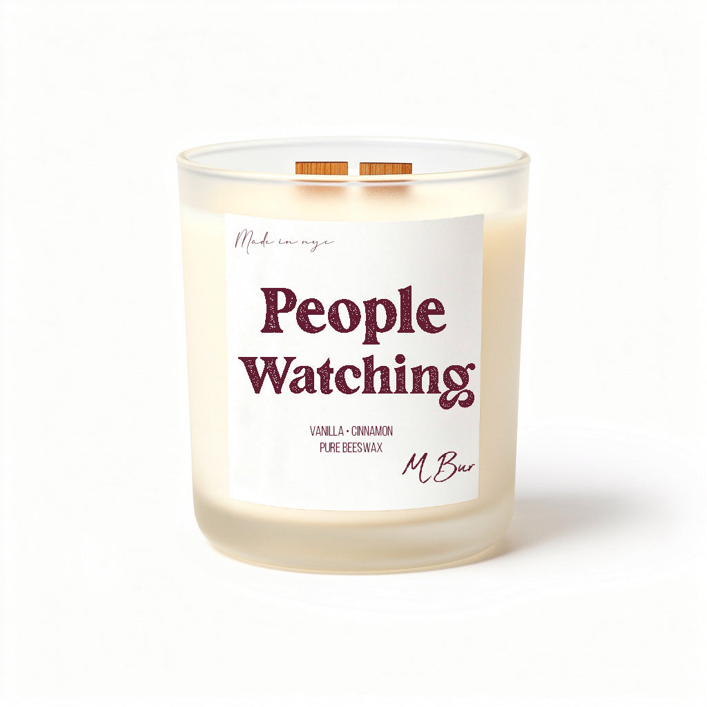 People Watching Beeswax Candle-zoom-1