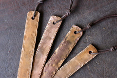 Personalized Copper Bookmark | Hand Stamped Metal Bookmark - Aware House