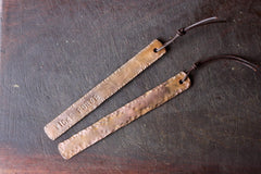 Personalized Copper Bookmark | Hand Stamped Metal Bookmark - Aware House