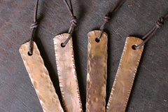 Personalized Copper Bookmark | Hand Stamped Metal Bookmark - Aware House