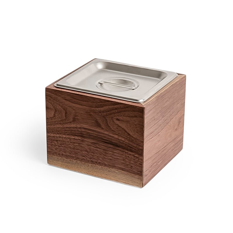 Countertop Compost Bin – Noaway© in Walnut Wood & Stainless Steel - Aware House