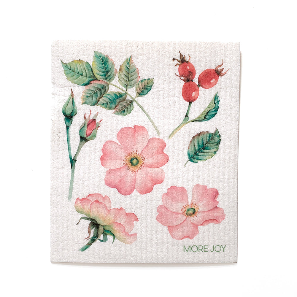 Pink Roses Swedish Dishcloth-zoom-1