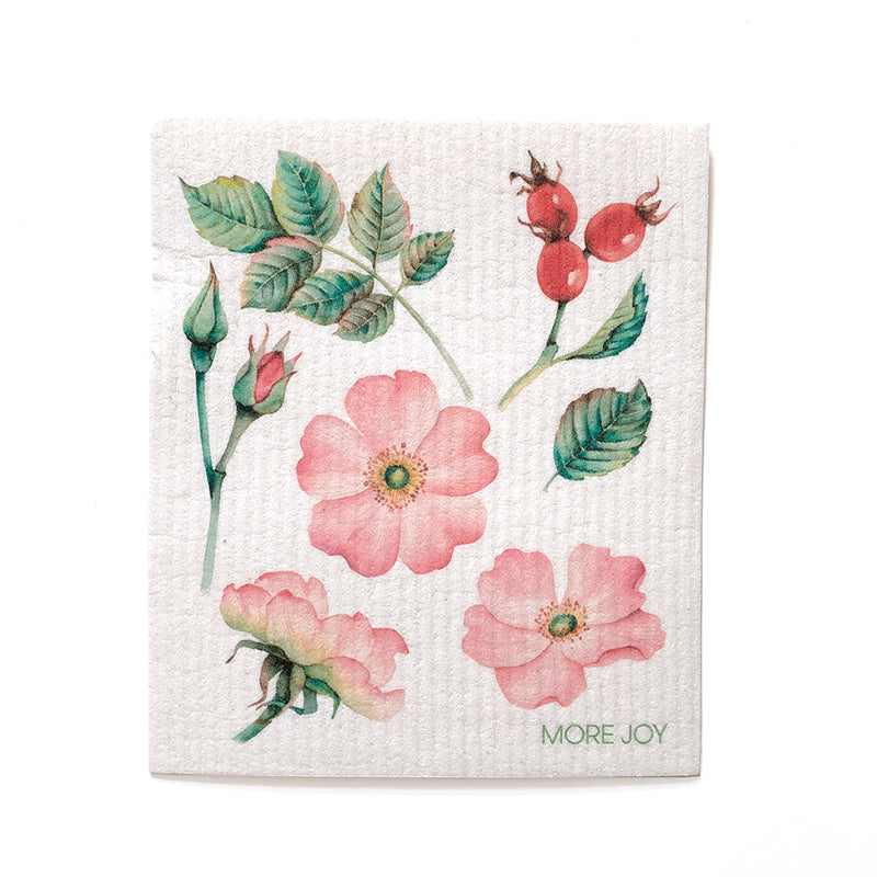 Pink Roses Swedish Dishcloth-zoom-