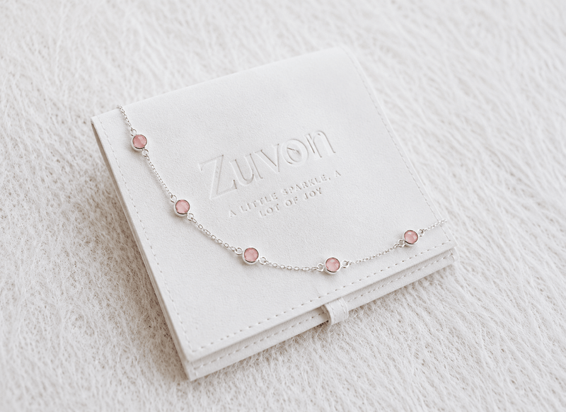 October Birthstone Pink Opal Bracelet | Sterling Silver & Gold Gemstone Jewelry-zoom-