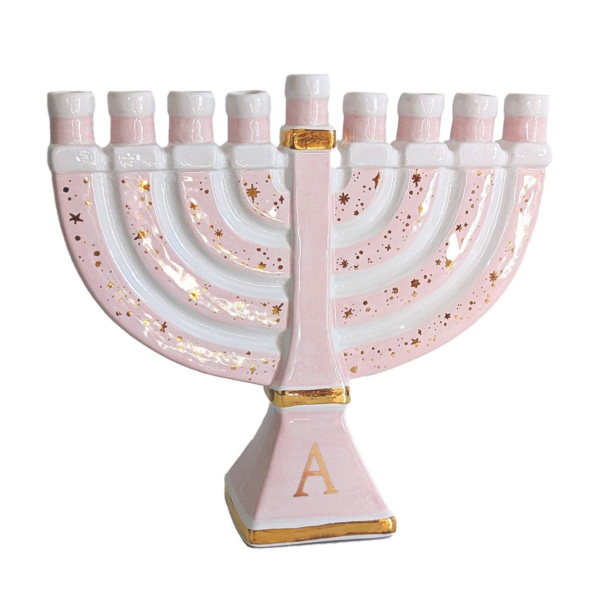 Shimmering Stars Menorah with 22K Gold Accents-zoom-9